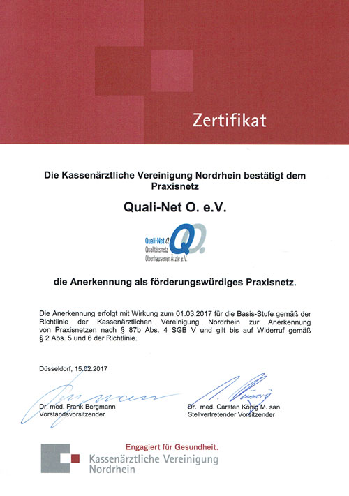 2017 02 22 Anerkennungsurkunde Quali Net Oberhausen